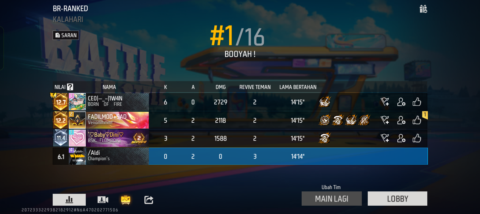 Zero Kill and Zero Damage tapi Booyah, the real Peacemaker