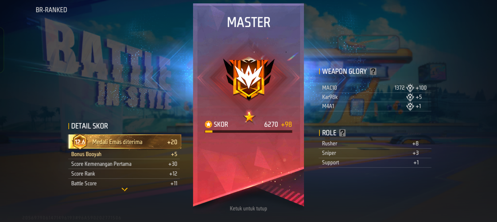 Tier Master loh, entah gimana ceritanya bisa naik 90 poin